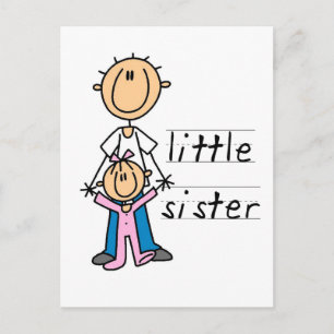 Little Sister with Big Brother T-shirts and Gifts Postcard