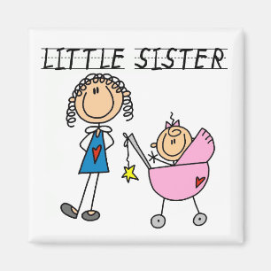 Little Sister With Big Sis Tshirts Magnet