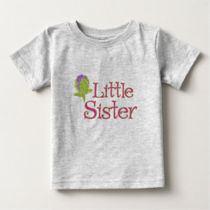 Little Sister with Purple Dahlia Bud shirt