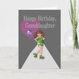 Little Skater Girl Card