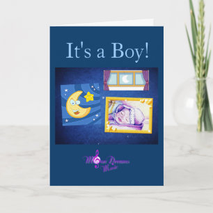 Little Sleeping Angel It's a Boy! Greeting Card