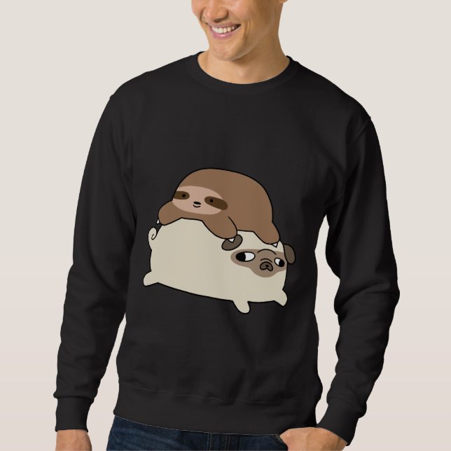 Little Sloth and Pug Essential T-Shirt 228 Sweatshirt (Front)
