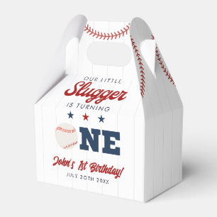 Little Slugger Baseball 1st Birthday Favour Box