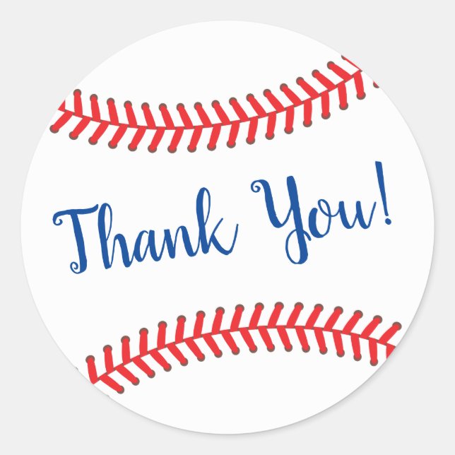 Little Slugger Baseball Baby Shower Classic Round  Classic Round Sticker (Front)