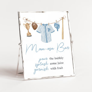 Little Slugger Baseball Baby Shower Mom Osa Bar Poster