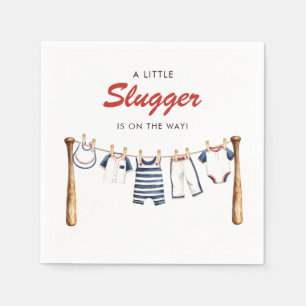 Little Slugger Baseball Baby Shower Napkins