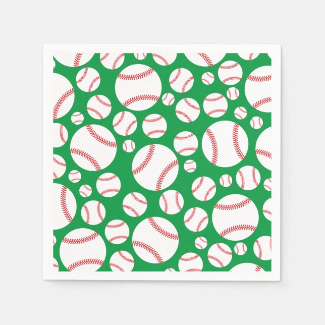 Little Slugger Baseball Birthday Party Napkin (Front)