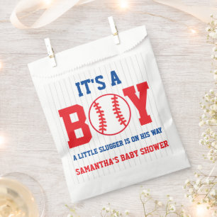 Little Slugger Baseball Boy Baby Shower Favour Bag