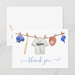 Little slugger baseball Clothesline Thank You Note