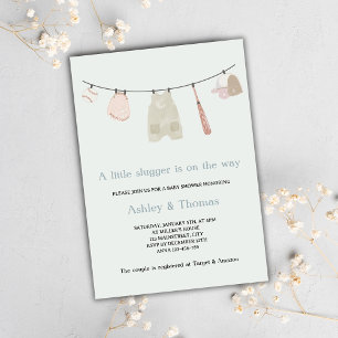 Little Slugger Baseball Neutral Baby Shower Invitation