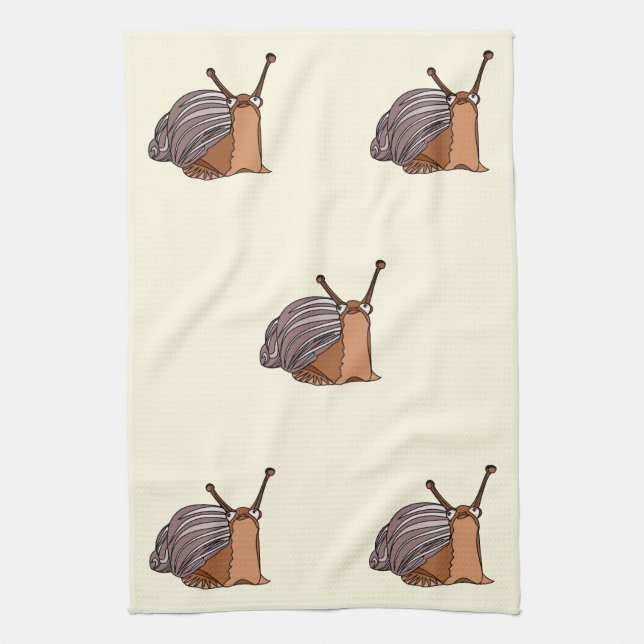 Little Snail - Tea Towel (Vertical)