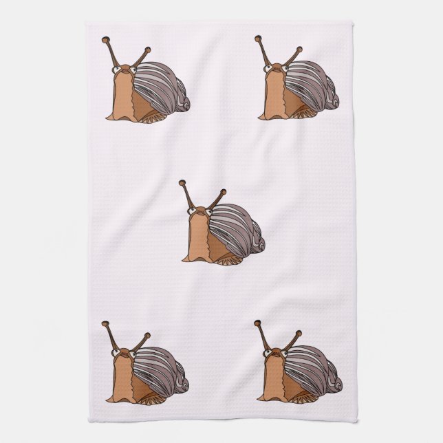 Little Snails Kitchen Towel - Your Colours - Text (Vertical)