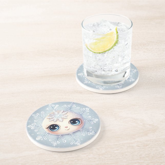 Little Snowflake 1 Coaster (Side)