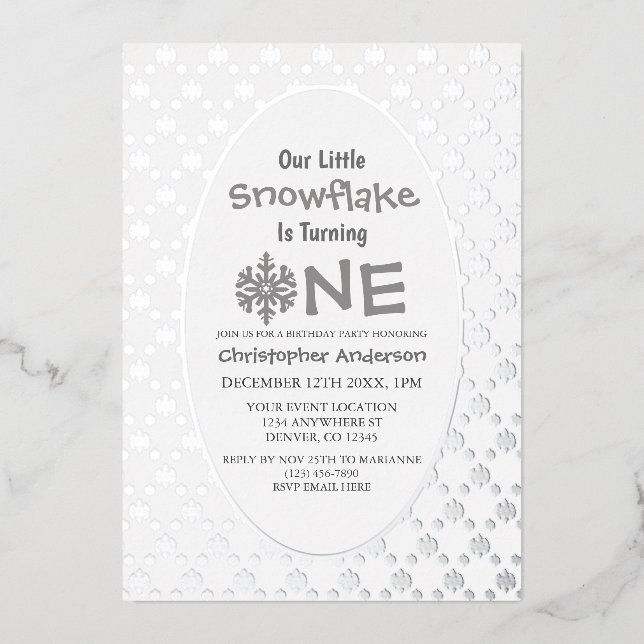Little Snowflake 1st Birthday (Front)