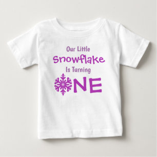 Little Snowflake 1st Birthday Baby T-Shirt