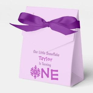 Little Snowflake 1st Birthday Favour Box