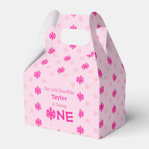 Little Snowflake 1st Birthday Favour Box