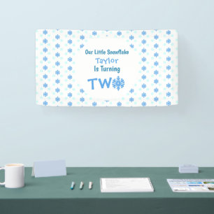 Little Snowflake 2nd Birthday Banner