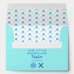 Little Snowflake Any Age Birthday Envelope