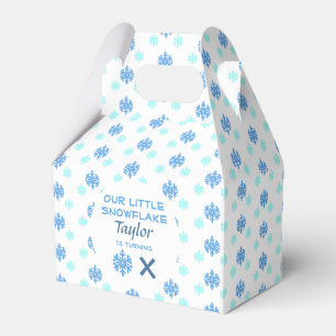Little Snowflake Any Age Birthday Favour Box