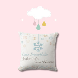 Little Snowflake Baby’s First Christmas Cushion
