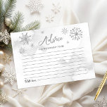 Little Snowflake Baby Shower Advice Cards<br><div class="desc">Adorable calligraphy with snowflakes,  winter-themed baby shower invitations. Easy to personalised with your details. Check the collection to find matching items as enclosure cards.</div>
