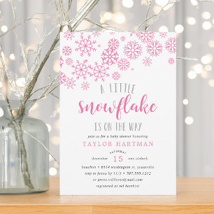 Little Snowflake Baby Shower Invitation