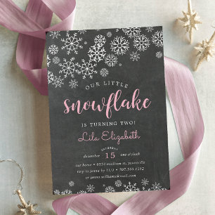 Little Snowflake Birthday Party Invitation