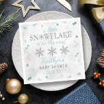 Little Snowflake Boys Winter Baby Shower Napkin<br><div class="desc">Celebrate in style with these trendy baby shower napkins. This design is easy to personalise with your special event wording and your guests will be thrilled when they see these fabulous napkins.</div>