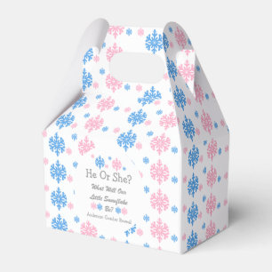Little Snowflake Gender Reveal Favour Box