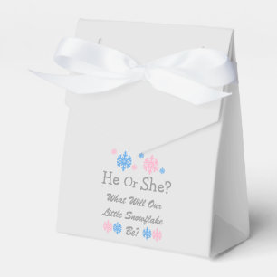 Little Snowflake Gender Reveal Favour Box