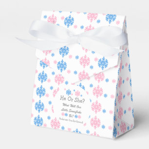 Little Snowflake Gender Reveal Favour Box