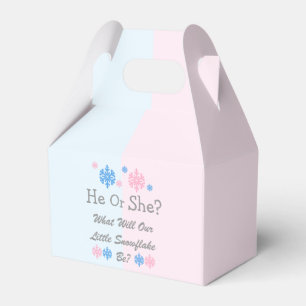 Little Snowflake Gender Reveal Favour Box