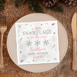 Little Snowflake Girls Winter Baby Shower Napkin<br><div class="desc">Celebrate in style with these trendy baby shower napkins. This design is easy to personalise with your special event wording and your guests will be thrilled when they see these fabulous napkins.</div>