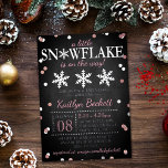 Little Snowflake Girls Winter Baby Shower Real<br><div class="desc">Celebrate in style with these sweet and very trendy real foil pressed baby shower invitations. This design is easy to personalise with your special event wording and your guests will be thrilled when they receive these fabulous invites.</div>