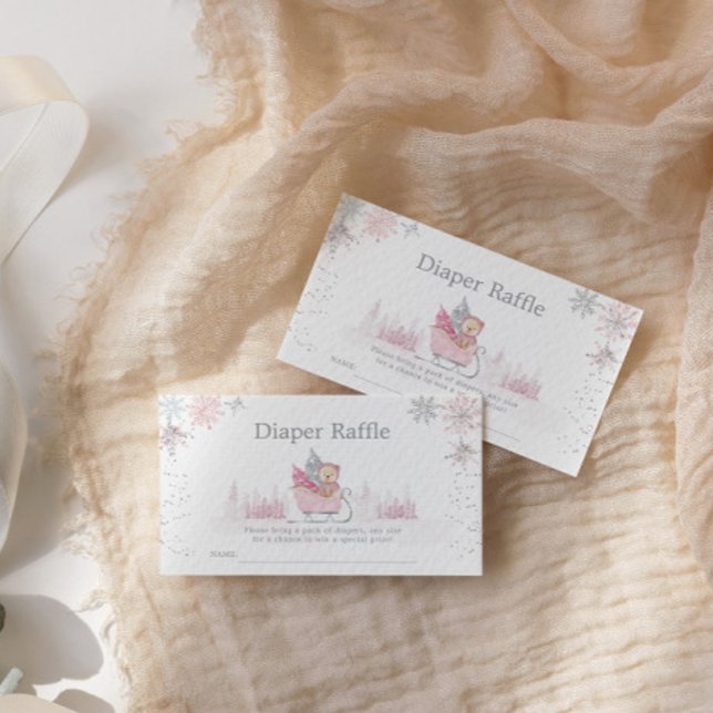 Little snowflake is on the way Baby Shower  Enclosure Card (Creator Uploaded)