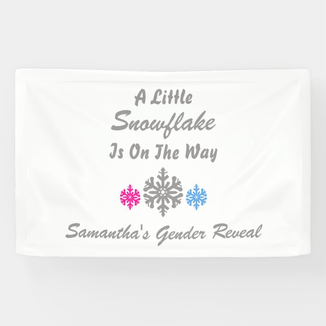 Little Snowflake On The Way Banner (Horizontal)