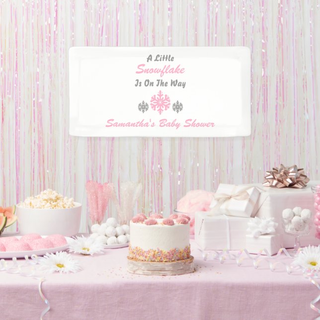 Little Snowflake On The Way Banner (Party)