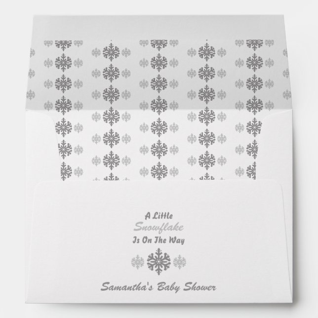 Little Snowflake On The Way Envelope (Back (Bottom))