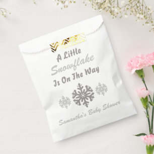 Little Snowflake On The Way Favour Bag