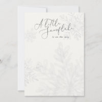 little snowflake winter baby shower blank