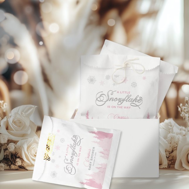 Little Snowflake Winter Baby Shower  Favour Bag (Creator Uploaded)