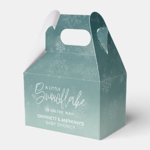 Little Snowflake Winter Baby Shower Favour Box