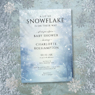 Little Snowflake Winter Baby Shower Invitation
