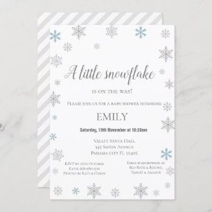 Little Snowflake Winter Invitation - Baby Shower