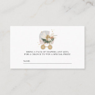 Little Snowflakes Baby Shower Diaper Raffle Ticket