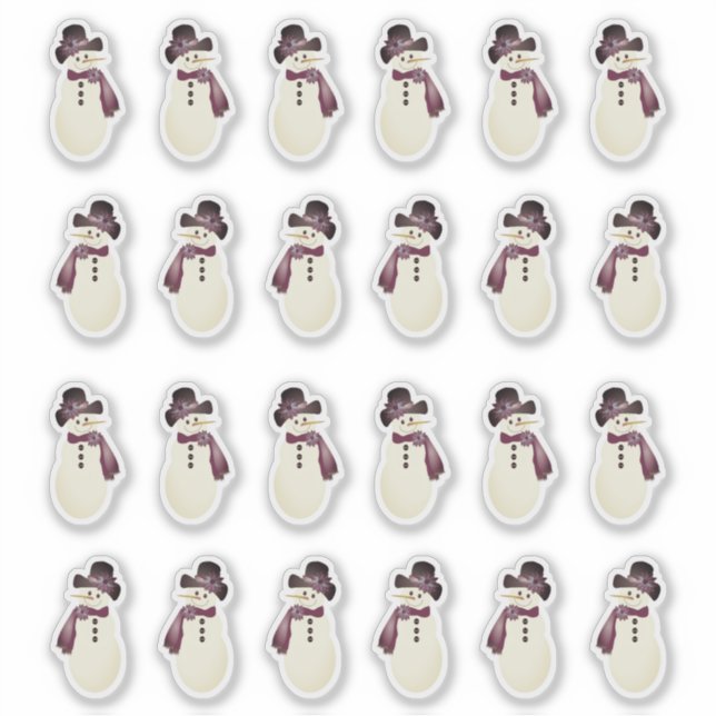 Little Snowman Label Sticker (Front)