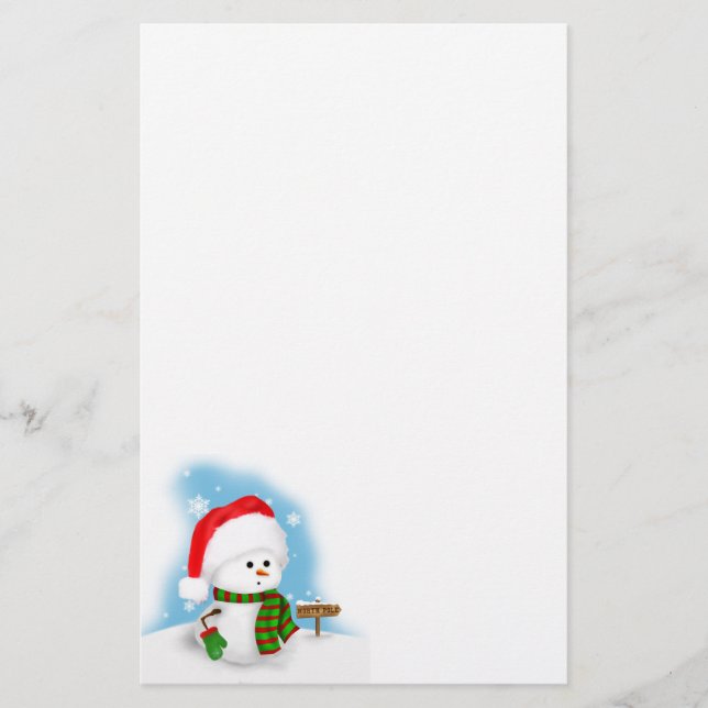 Little Snowman Stationery (Front)