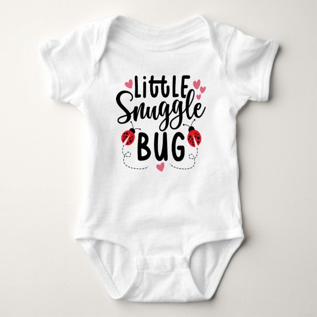 Little Snuggle Bug Short Sleeve Baby Bodysuit (Front)