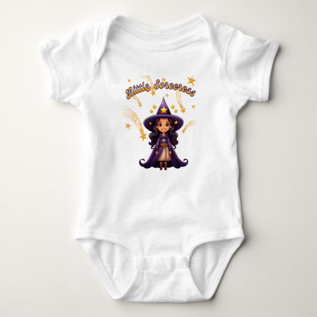 Little Sorceress – Baby Halloween Bodysuit (Front)